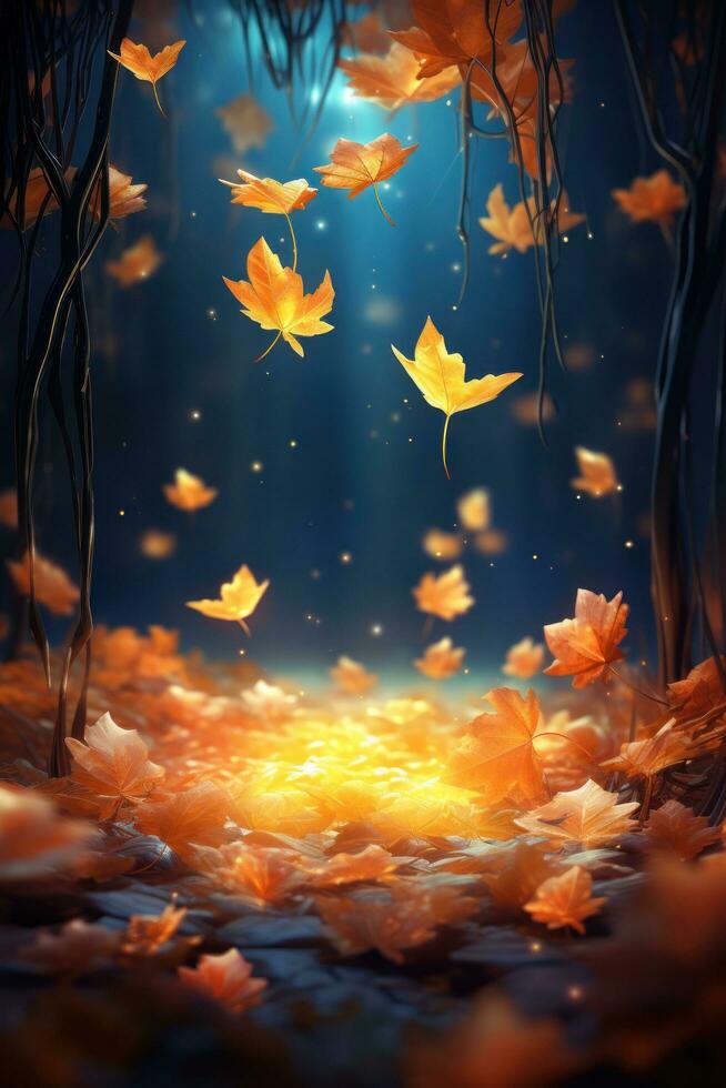 Autumn leaves background photo