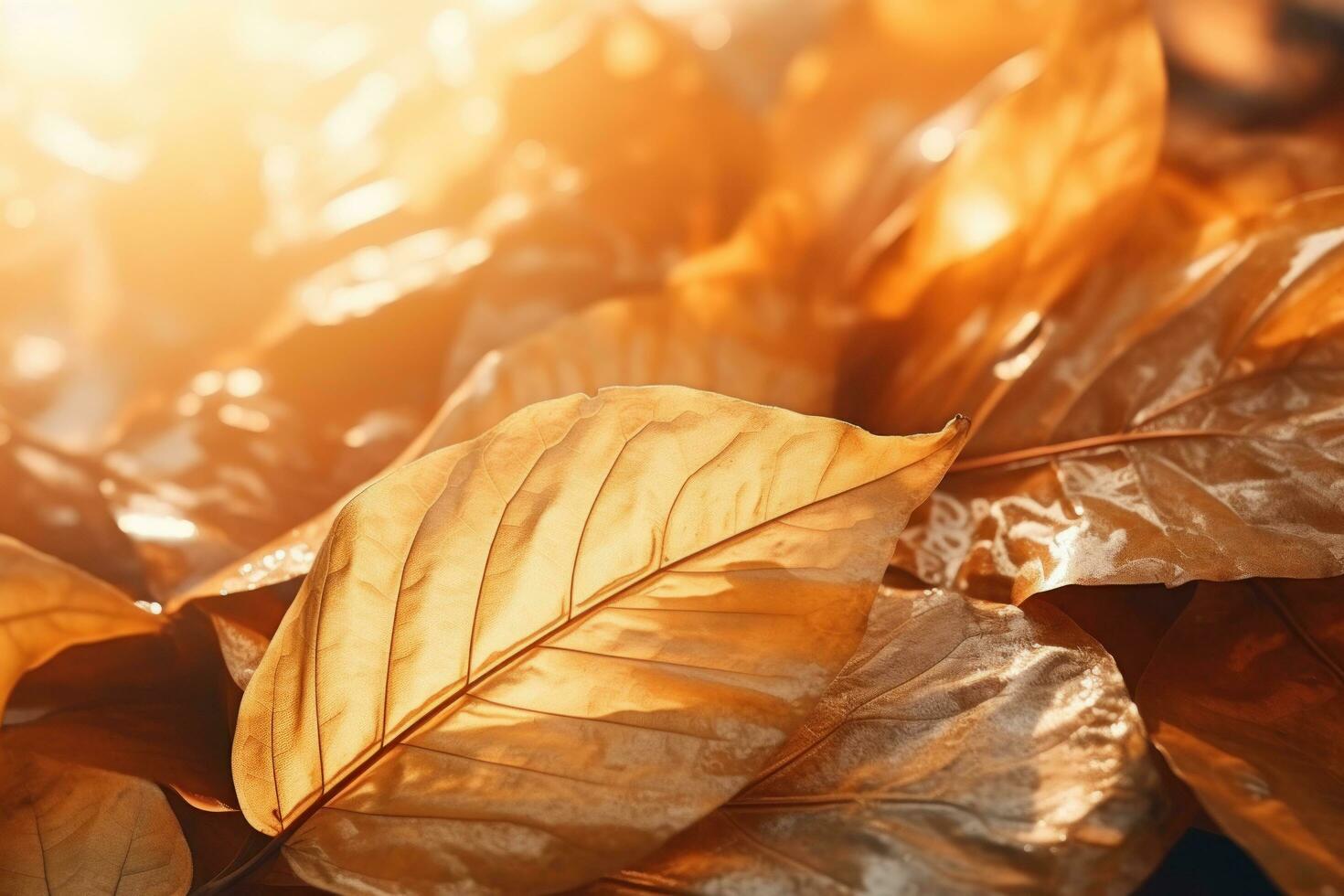 Autumn falling leaves background photo