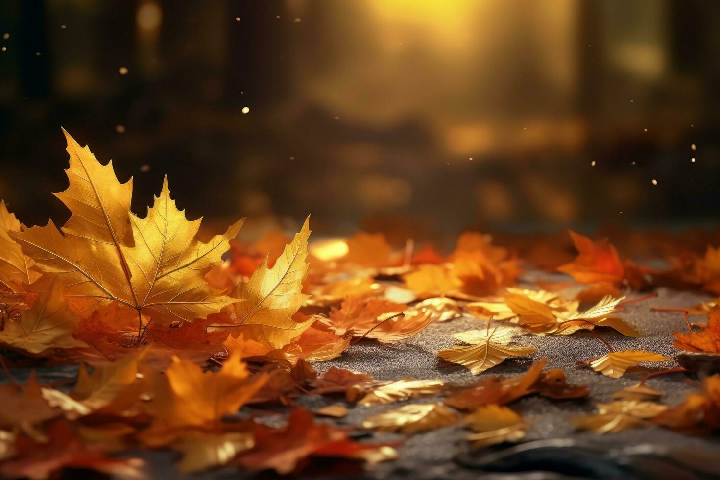 Autumn leaves background photo