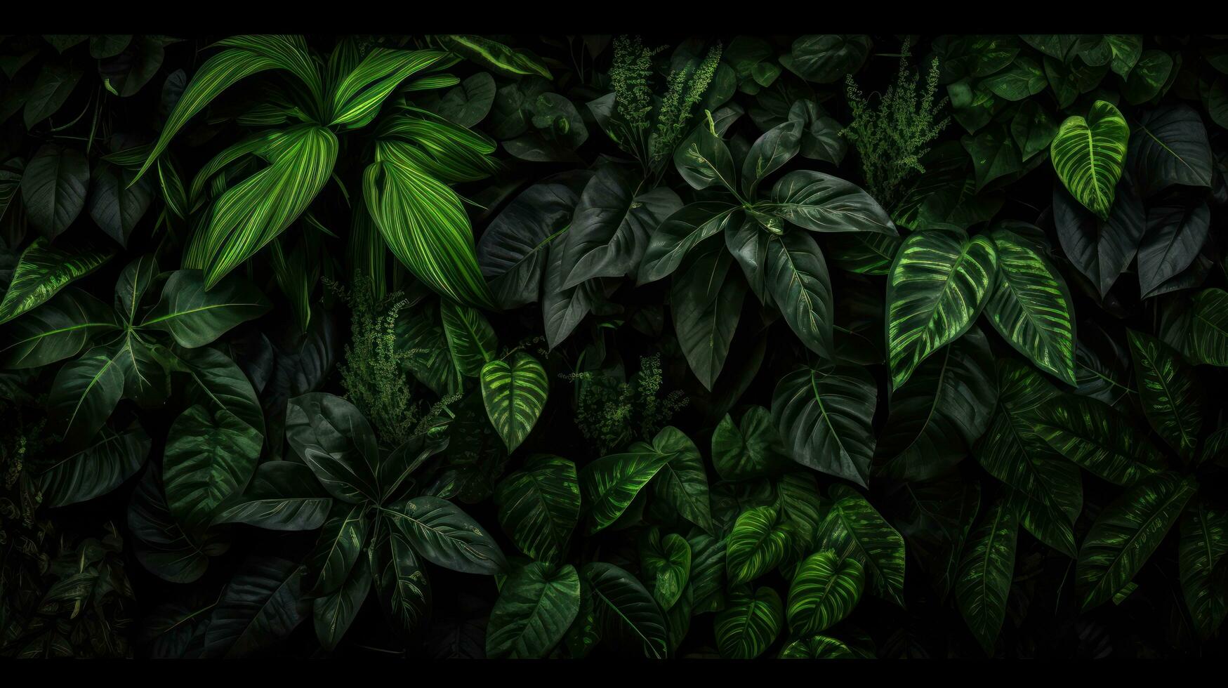 Green natural leaves background photo