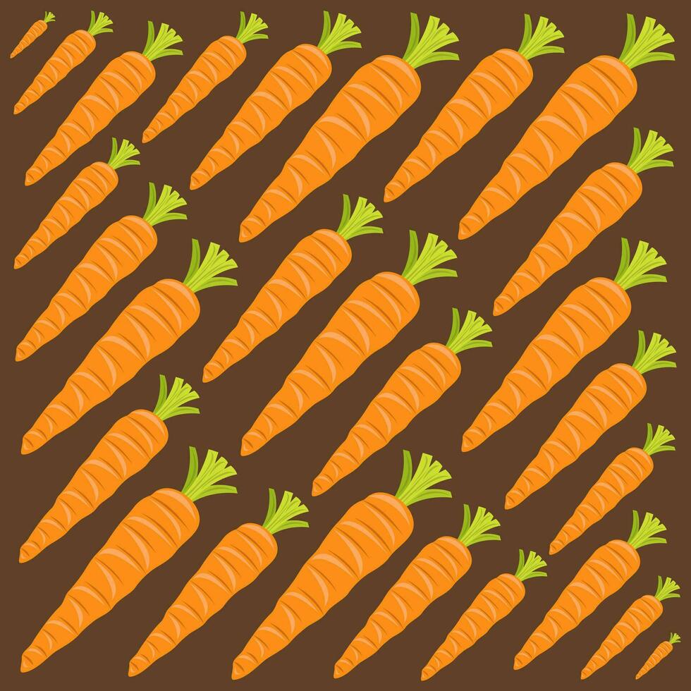 Carrot vector illustration for graphic design and decorative element