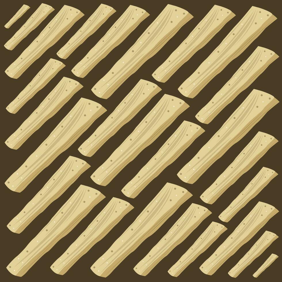 Yam fried chips vector illustration for graphic design and decorative element