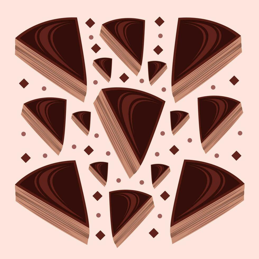 Sachertorte vector illustration for graphic design and decorative element