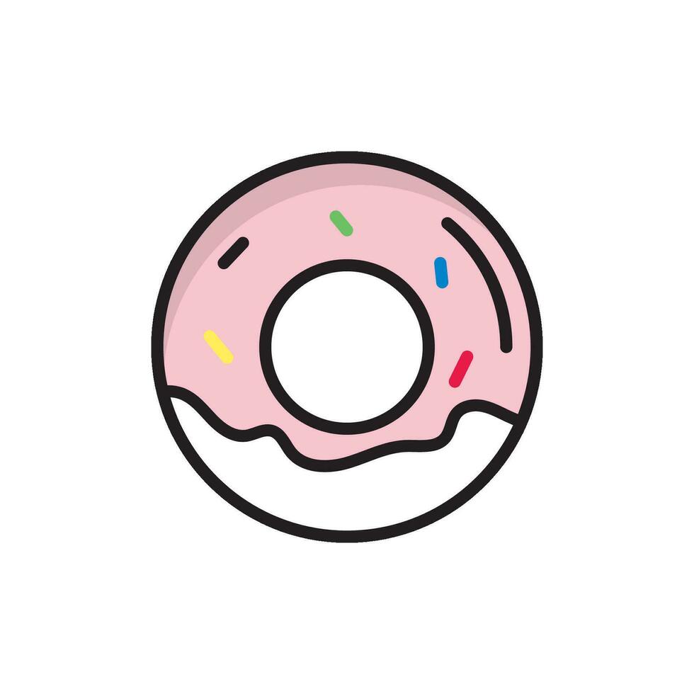 rosquilla icono vector diseño plantillas sencillo y moderno