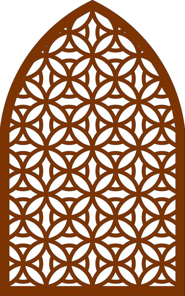 Simple Vector Pattern for Laser Cutting, Decoration, and Ornament. Metal design, wood carving, vector