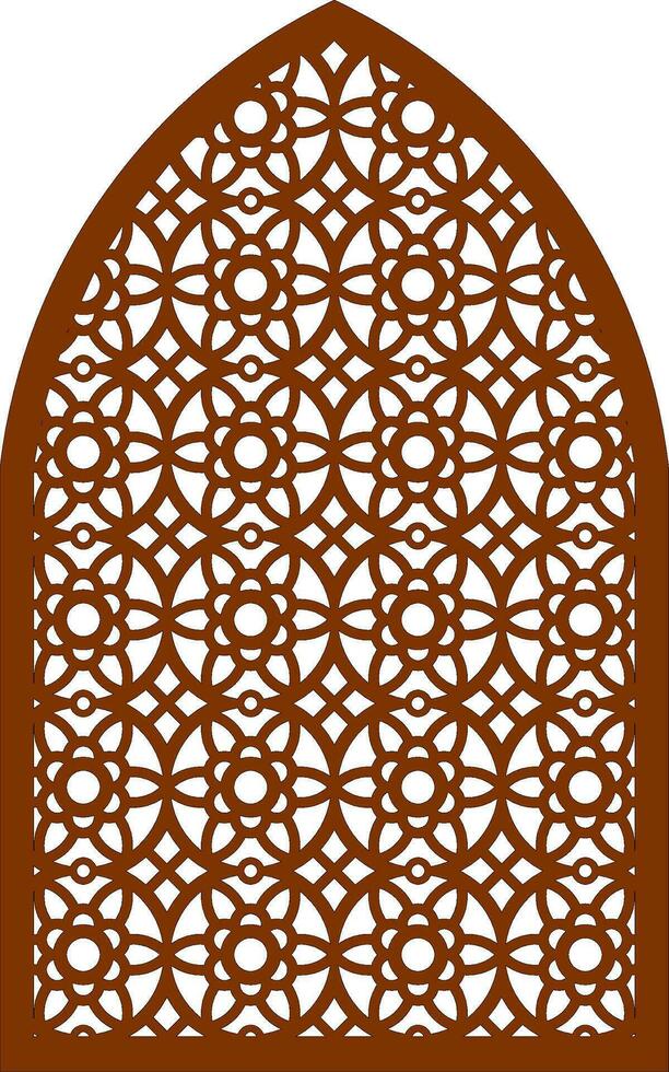 Simple Vector Pattern for Laser Cutting, Decoration, and Ornament. Metal design, wood carving, vector