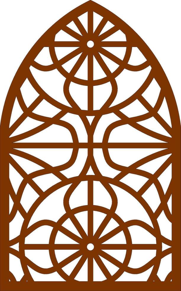 Simple Vector Pattern for Laser Cutting, Decoration, and Ornament. Metal design, wood carving, vector