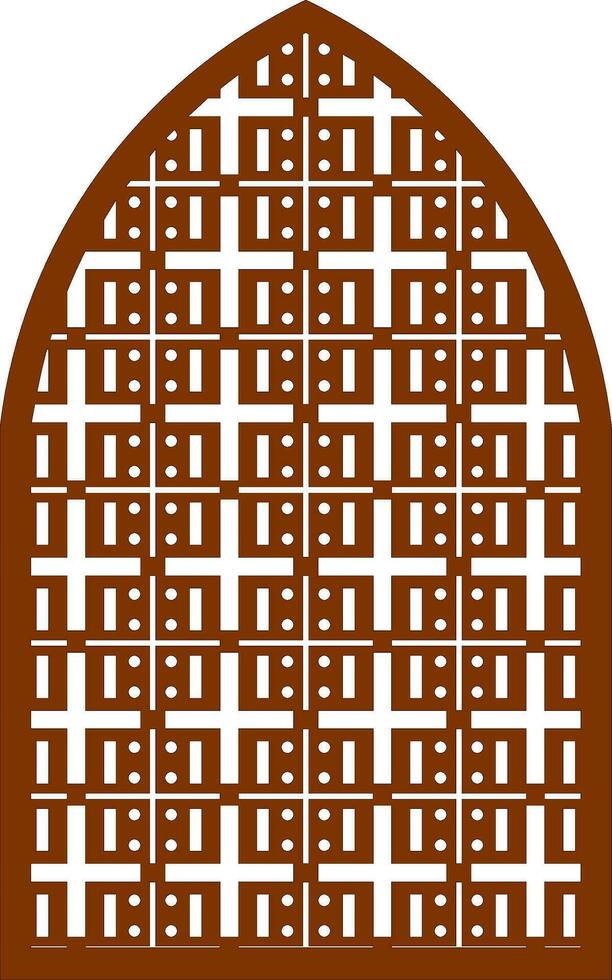 Simple Vector Pattern for Laser Cutting, Decoration, and Ornament. Metal design, wood carving, vector