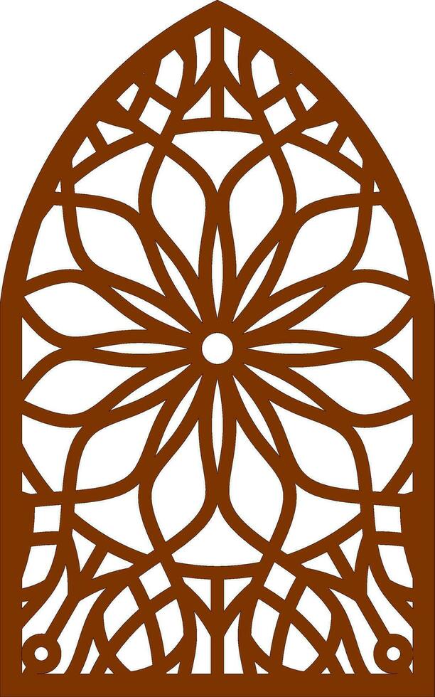 Simple Vector Pattern for Laser Cutting, Decoration, and Ornament. Metal design, wood carving, vector