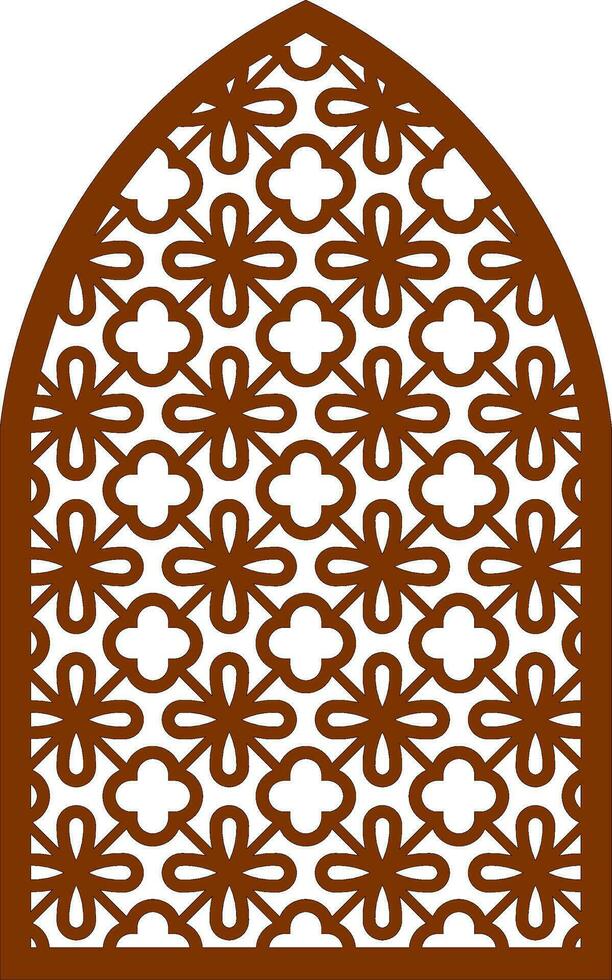 Simple Vector Pattern for Laser Cutting, Decoration, and Ornament. Metal design, wood carving, vector