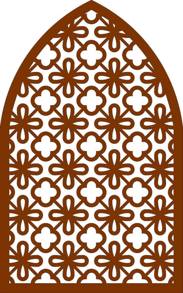 Simple Vector Pattern for Laser Cutting, Decoration, and Ornament. Metal design, wood carving, vector