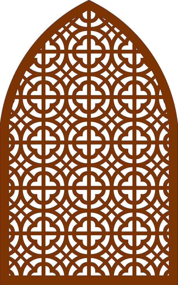 Simple Vector Pattern for Laser Cutting, Decoration, and Ornament. Metal design, wood carving, vector