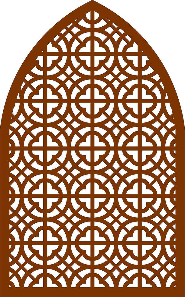 Simple Vector Pattern for Laser Cutting, Decoration, and Ornament. Metal design, wood carving, vector