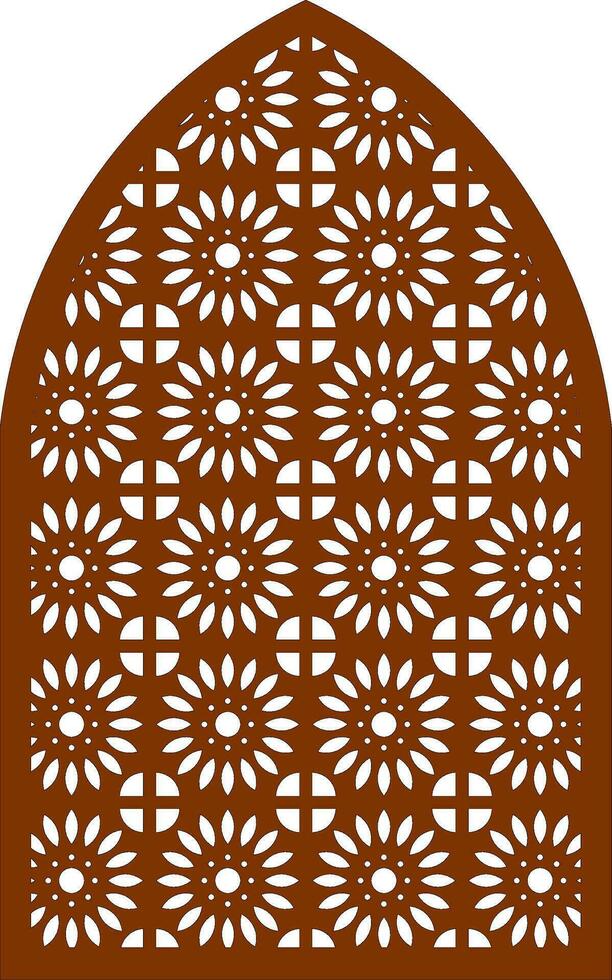 Simple Vector Pattern for Laser Cutting, Decoration, and Ornament. Metal design, wood carving, vector