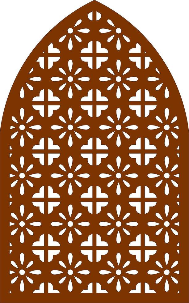 Simple Vector Pattern for Laser Cutting, Decoration, and Ornament. Metal design, wood carving, vector