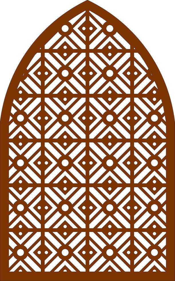 Simple Vector Pattern for Laser Cutting, Decoration, and Ornament. Metal design, wood carving, vector