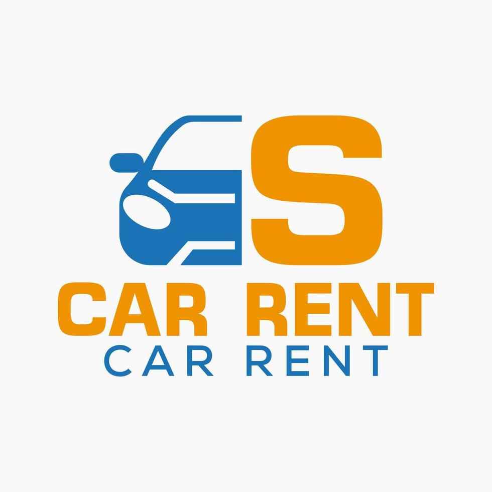 Letter S Rent Car Logo Design Template. Automotive Car Logo Symbol vector