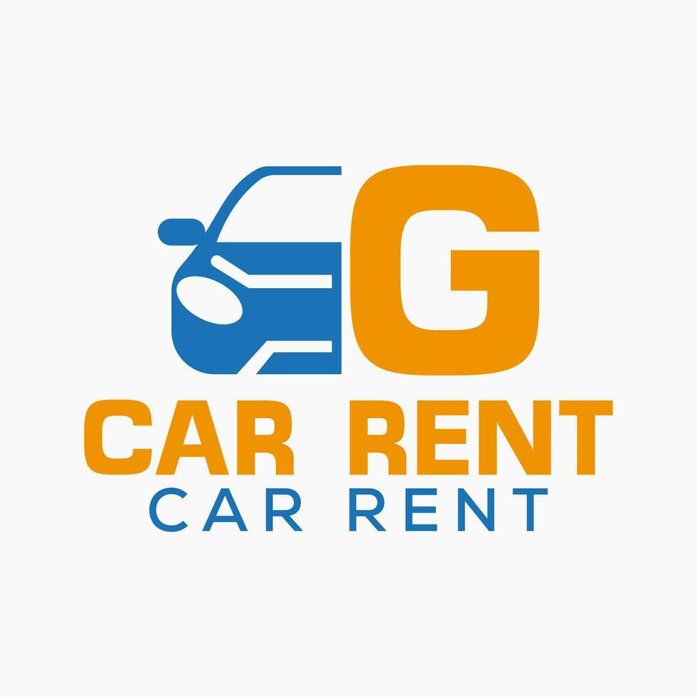 Letter G Rent Car Logo Design Template. Automotive Car Logo Symbol vector