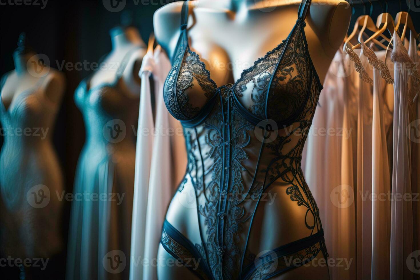 Sensual lingerie on a mannequin. ai generative photo