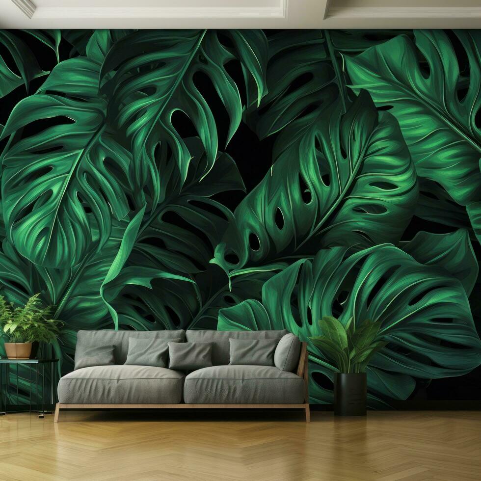 Tropical leaves wallpaper 27005959 Stock Photo at Vecteezy