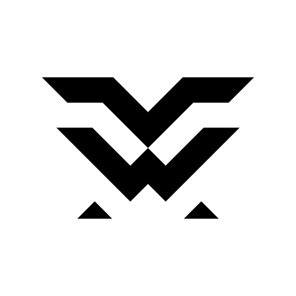 M and W letter logo design vector