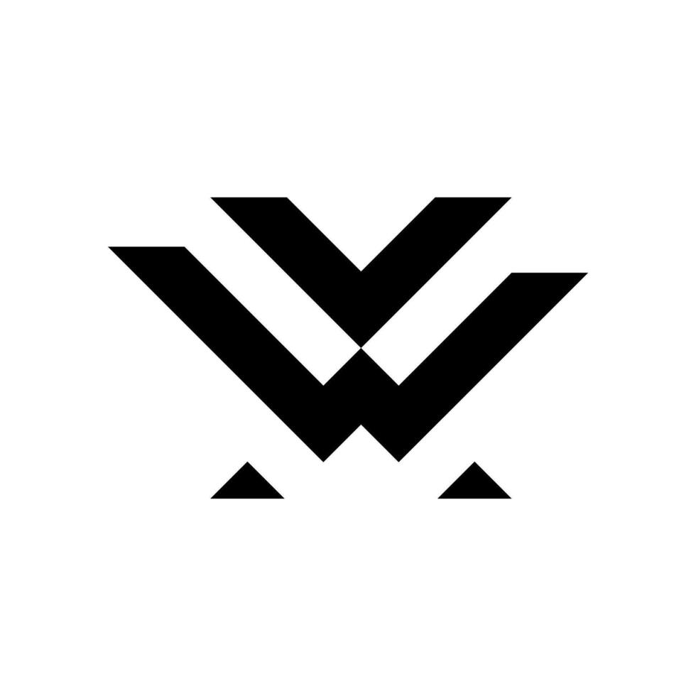metro y w letra logo diseño vector