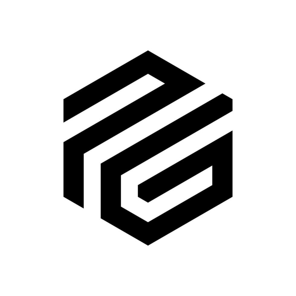 letter PG logo design for business and company vector