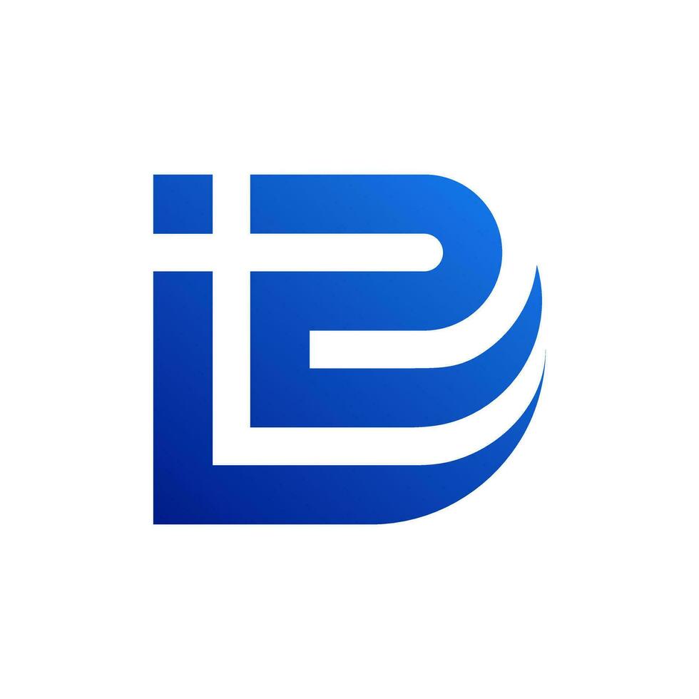gradient letter d and i logo design vector