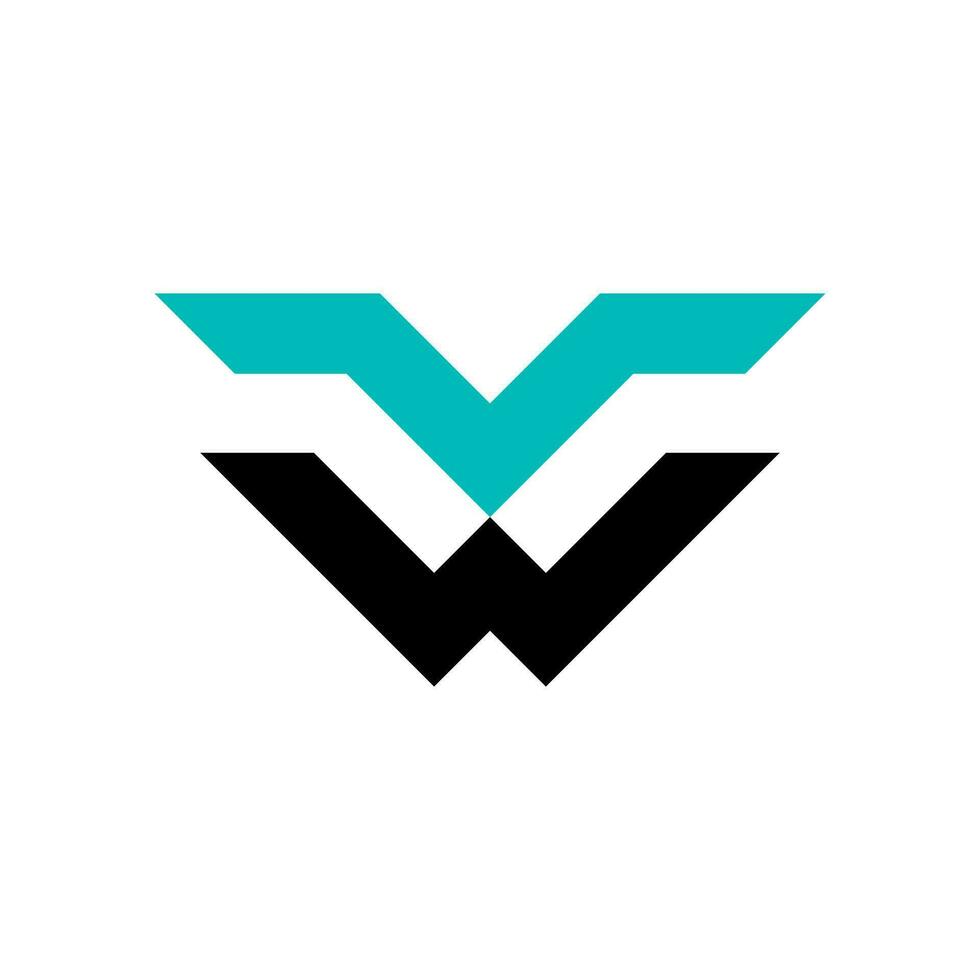 M and W letter logo design vector