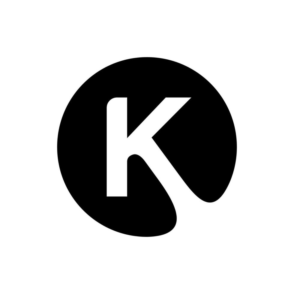 k letter shape logo design vector