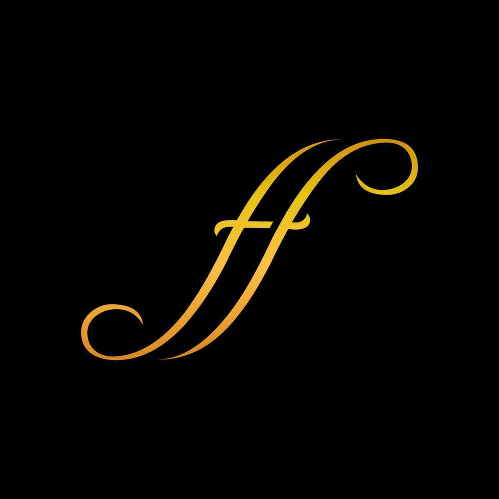 luxury f letter logo design for beauty and cosmetics business vector