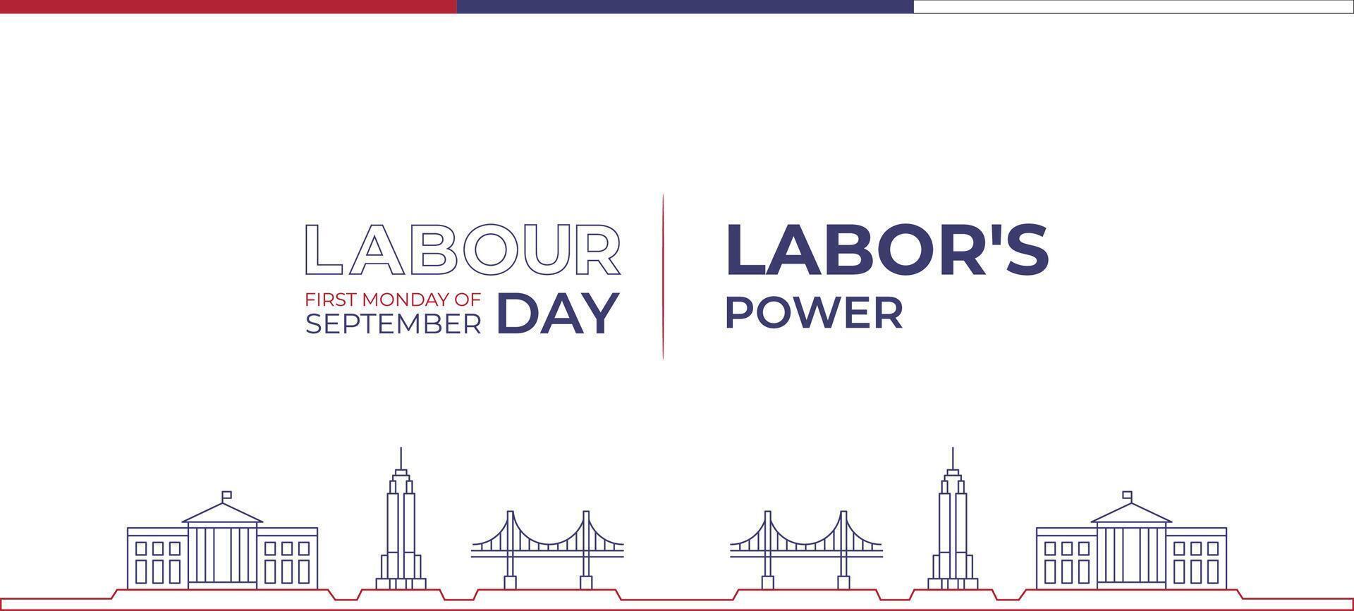 Labor Day Banner Design with Tagline vector