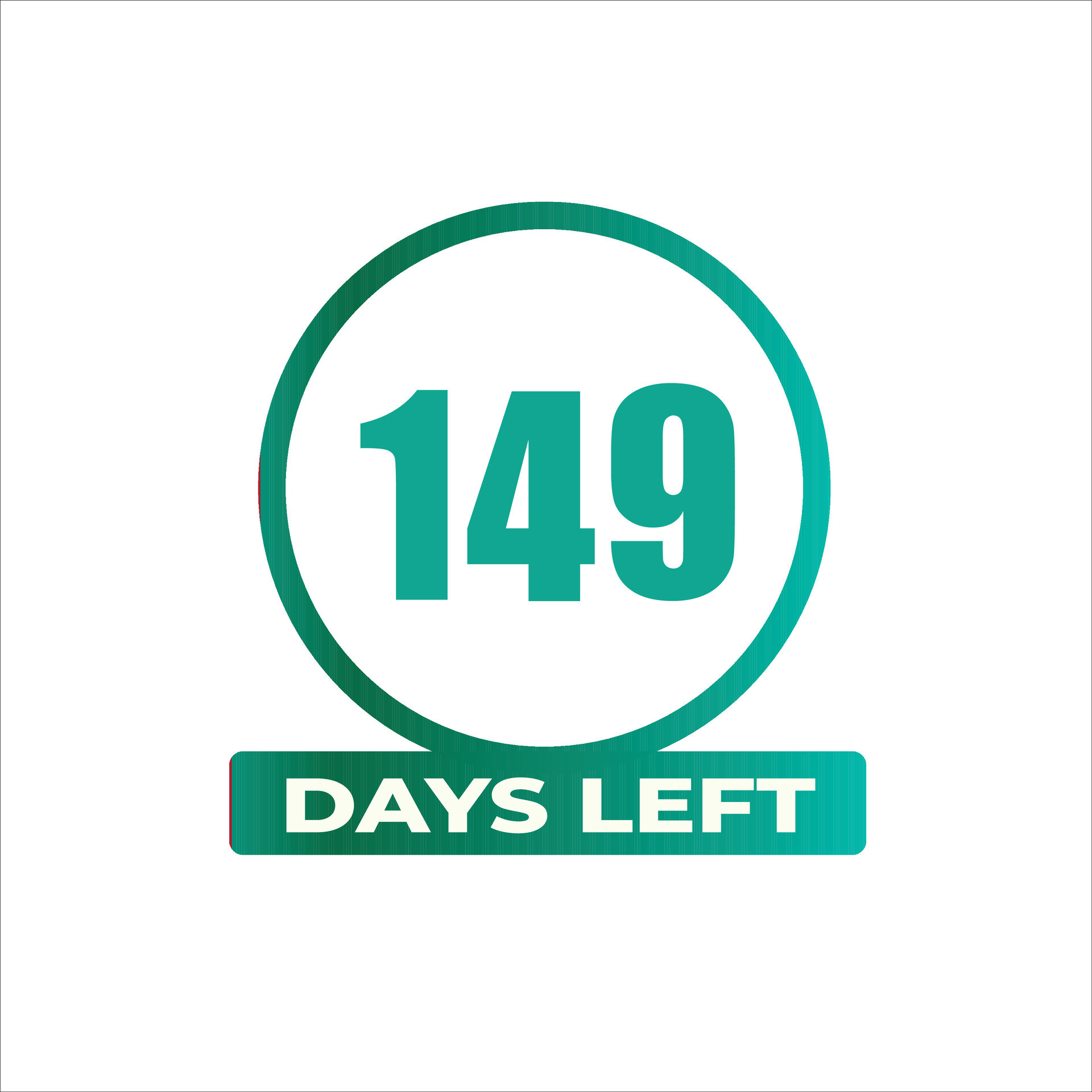 149 Days Left Countdown For Sales Promotion 149 Days Left To Go