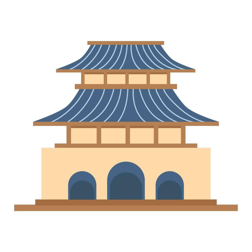 hand drawn korean traditional element vector