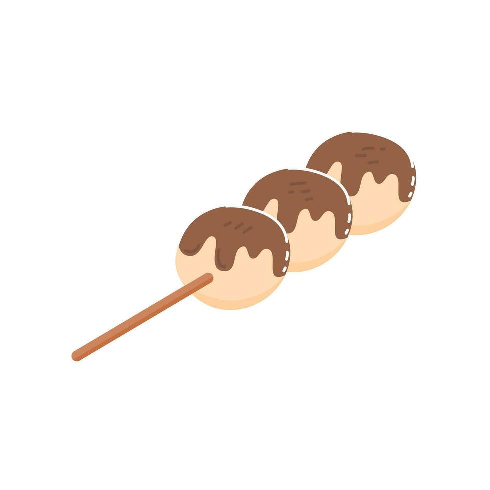 meatball sreak satay asian street food vector