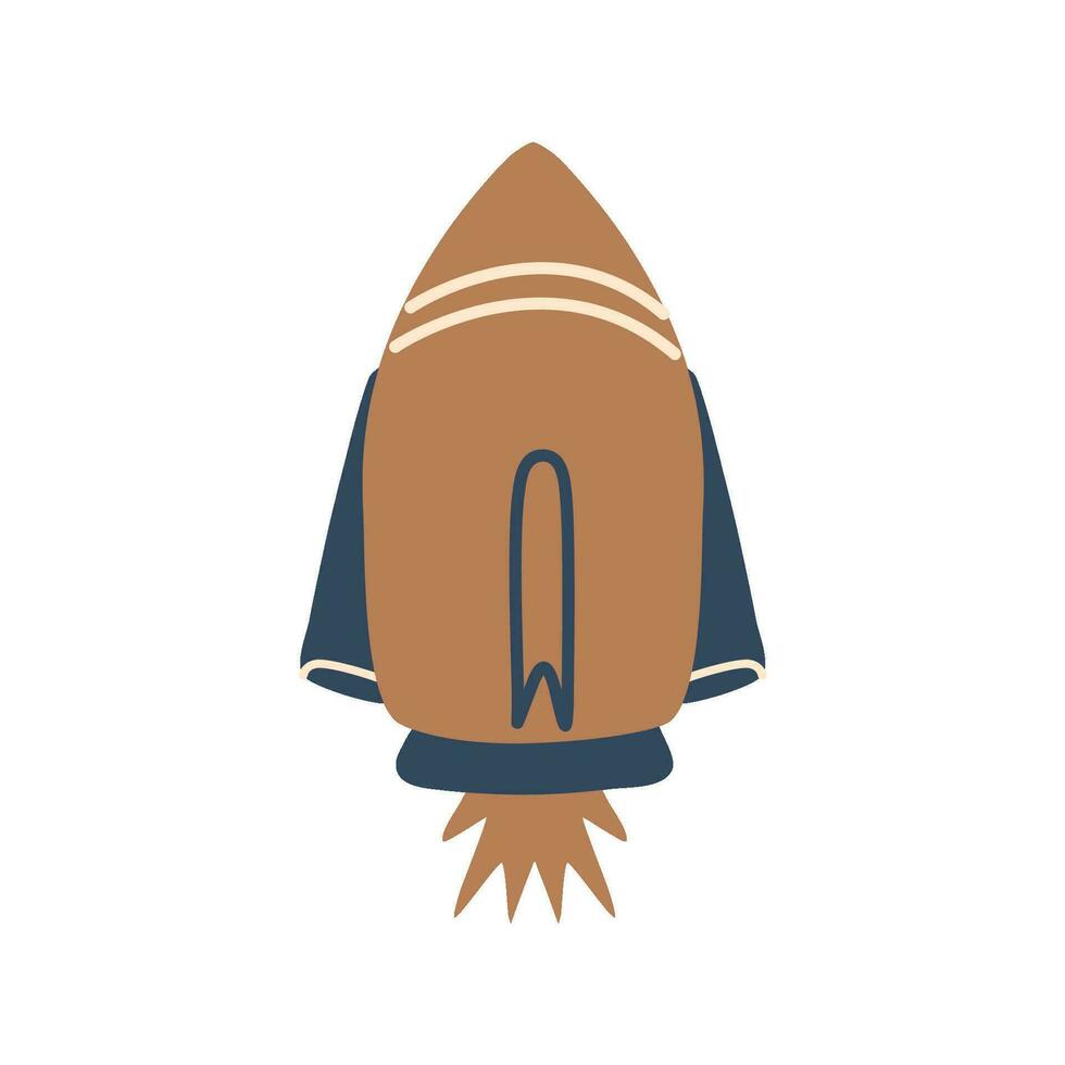space rocket isolated graphic illustration vector