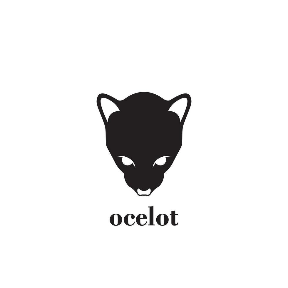 ocelot head logo vector