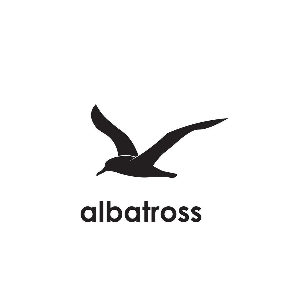 Albatross logo design in black color vector