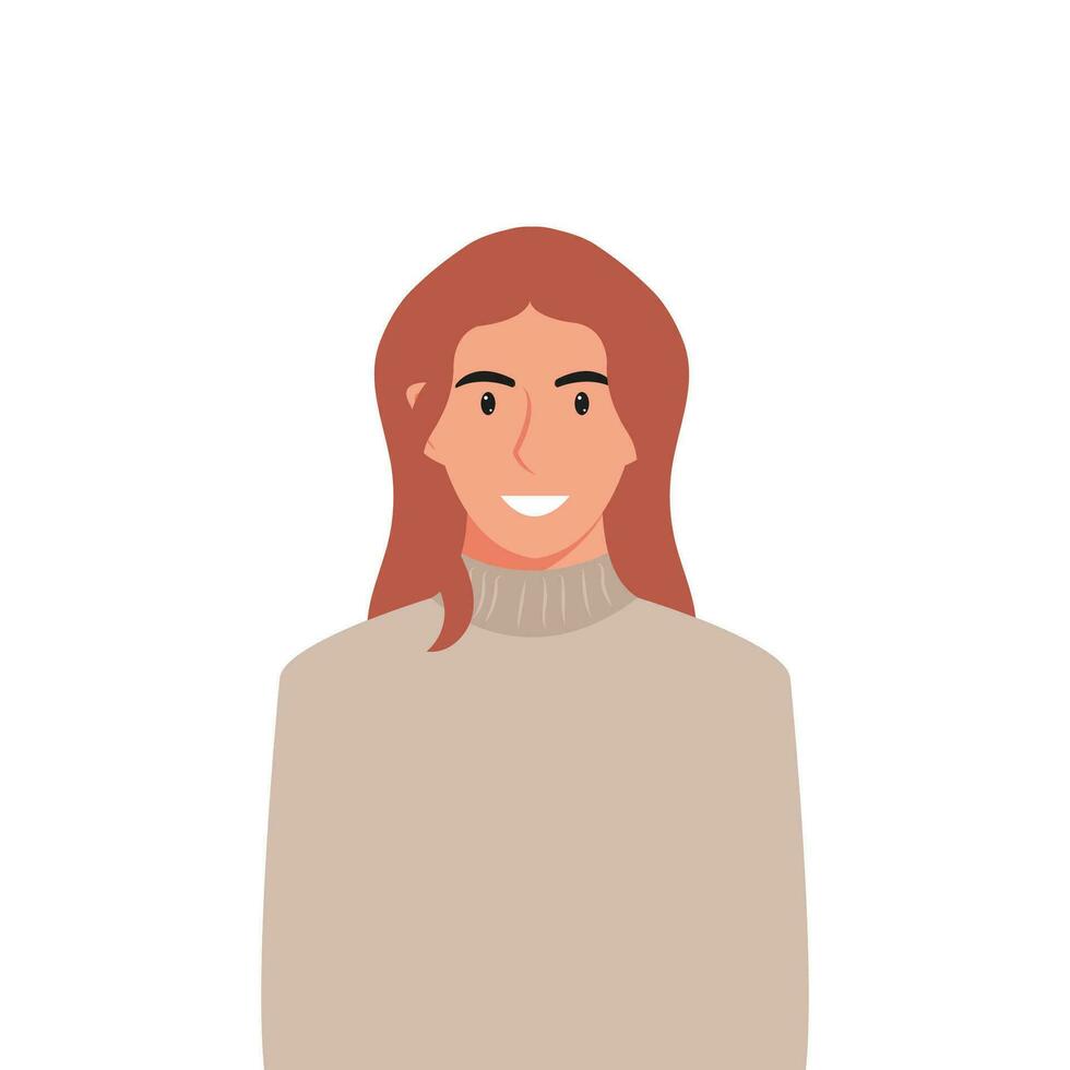 People's faces of woman with happy smiling humans. Avatars. Set of user profiles. Colored flat vector illustration