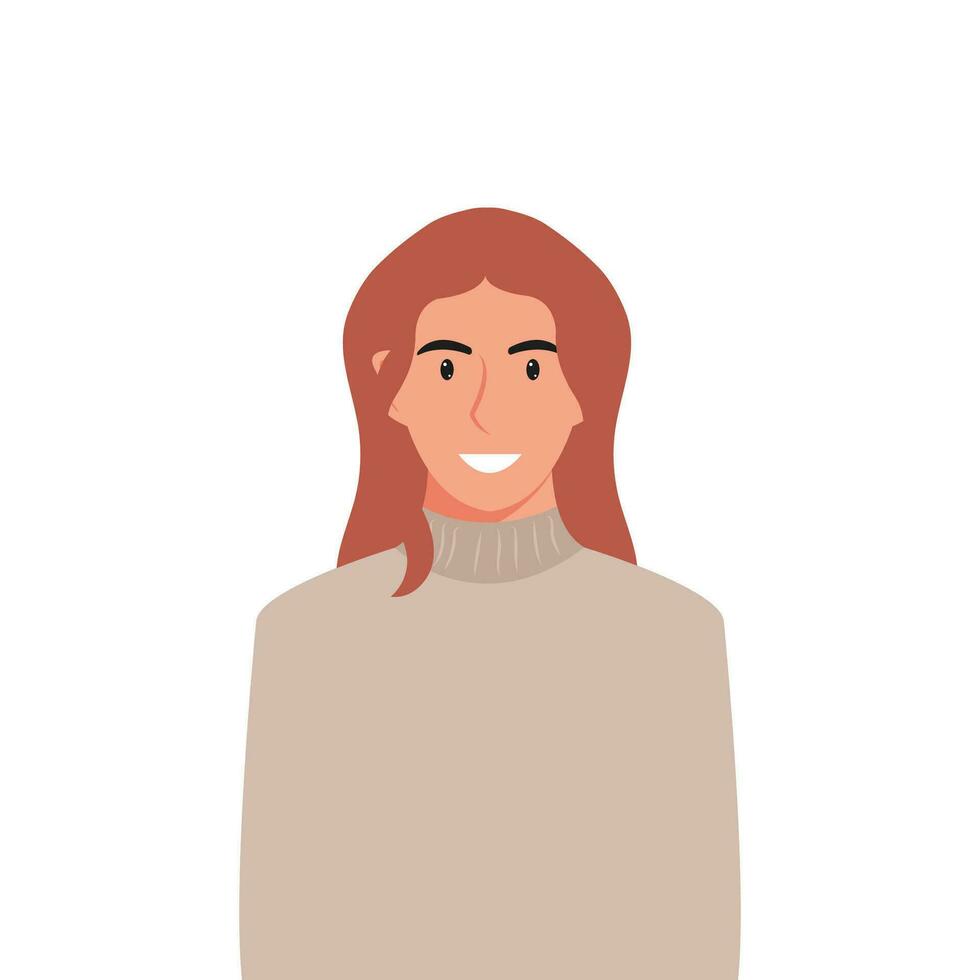 gente caras de mujer con contento sonriente humanos avatares. conjunto de usuario perfiles. de colores plano vector ilustración