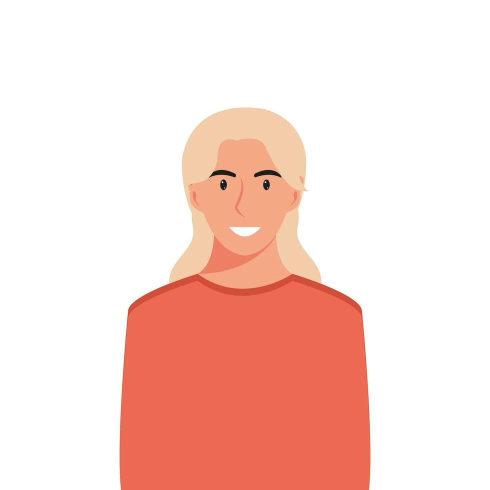 People's faces of woman with happy smiling humans. Avatars. Set of user profiles. Colored flat vector illustration