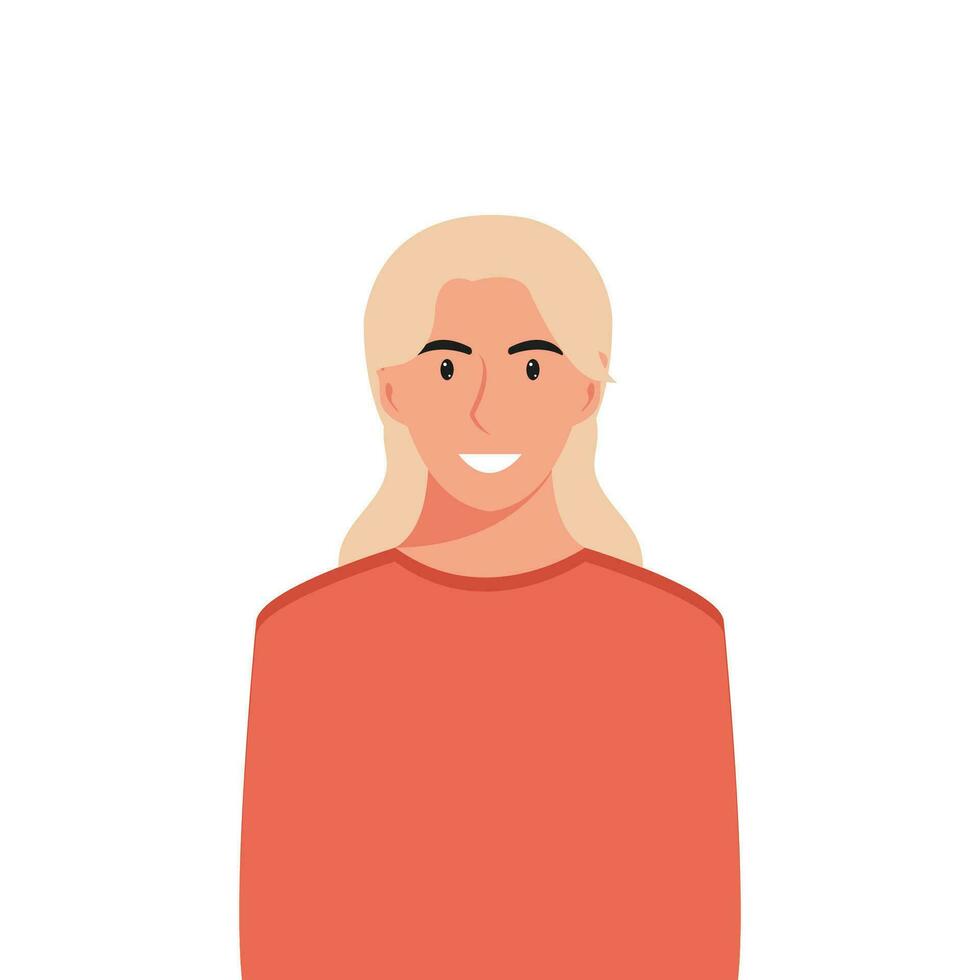 gente caras de mujer con contento sonriente humanos avatares. conjunto de usuario perfiles. de colores plano vector ilustración