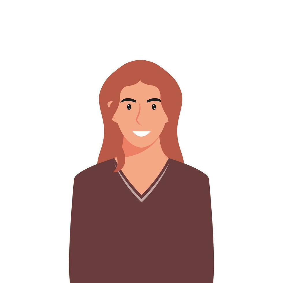 gente caras de mujer con contento sonriente humanos avatares. conjunto de usuario perfiles. de colores plano vector ilustración