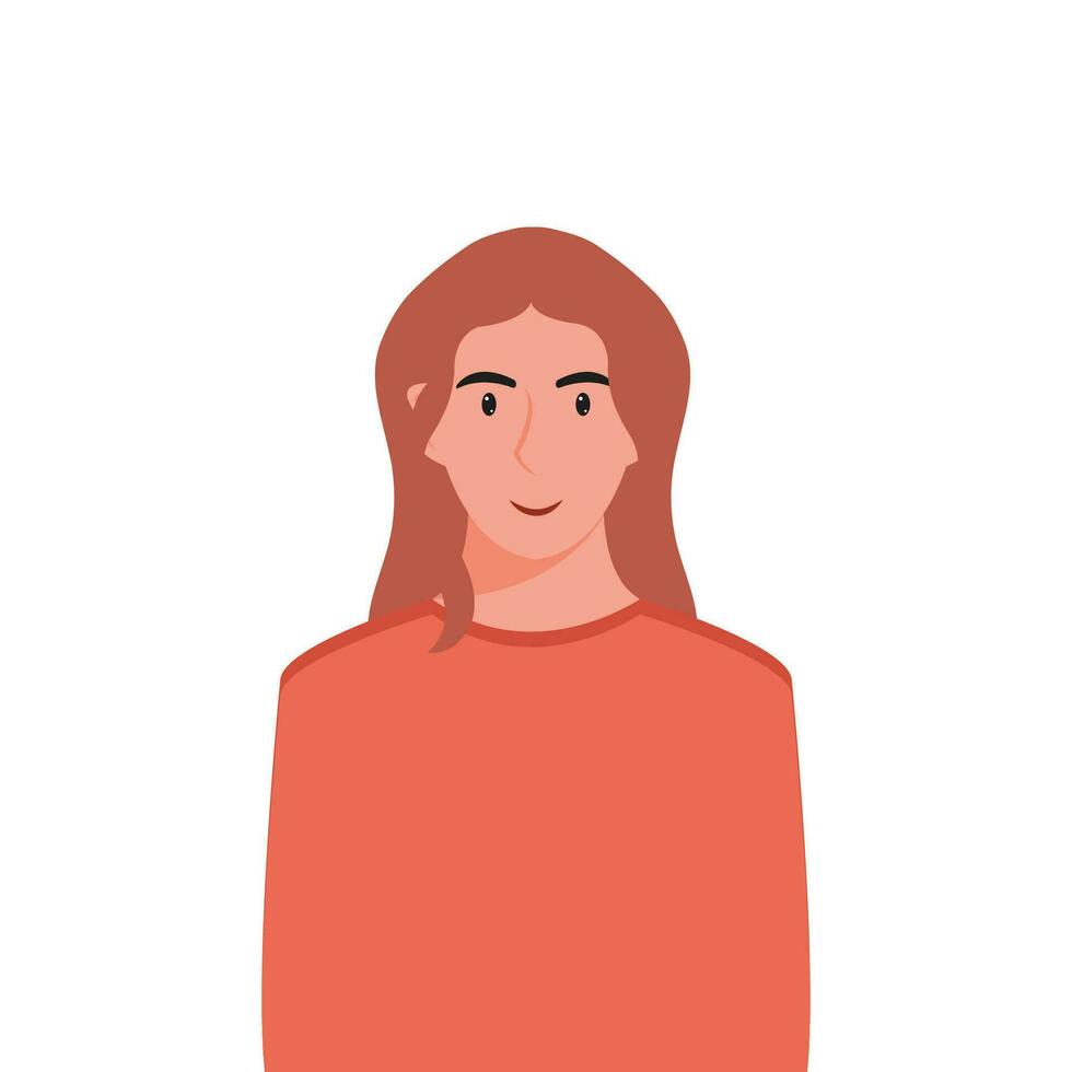 gente caras de mujer con contento sonriente humanos avatares. conjunto de usuario perfiles. de colores plano vector ilustración