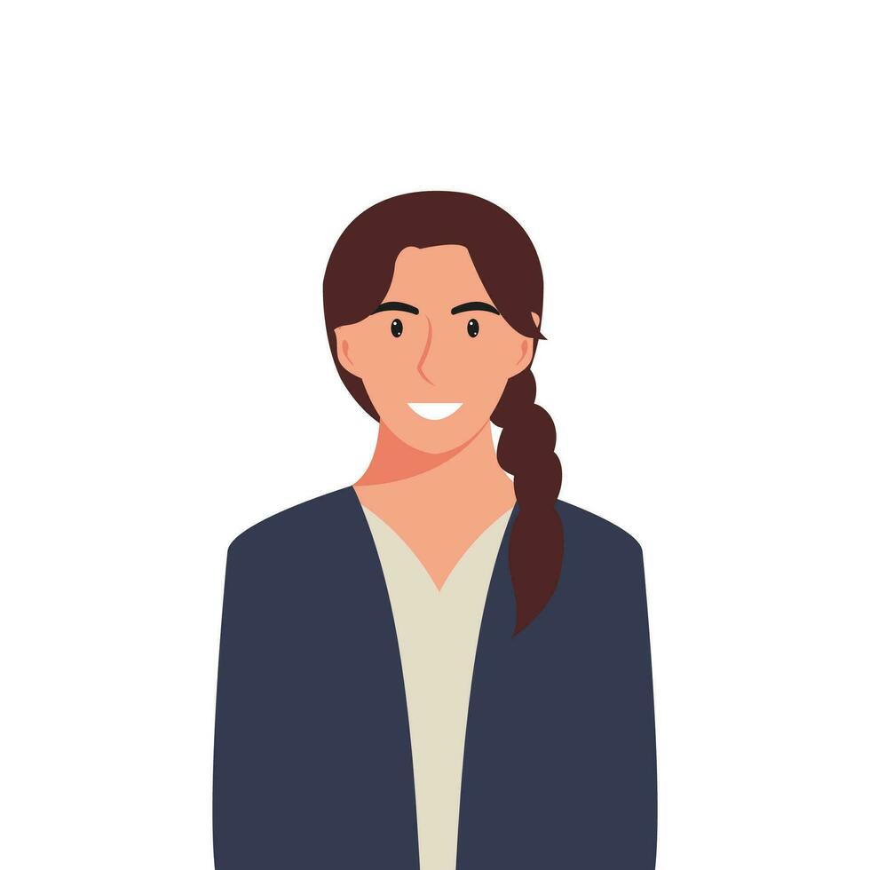 People's faces of woman with happy smiling humans. Avatars. Set of user profiles. Colored flat vector illustration