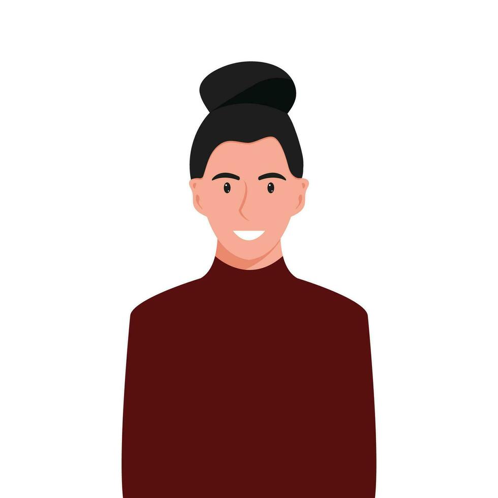 People's faces of woman with happy smiling humans. Avatars. Set of user profiles. Colored flat vector illustration