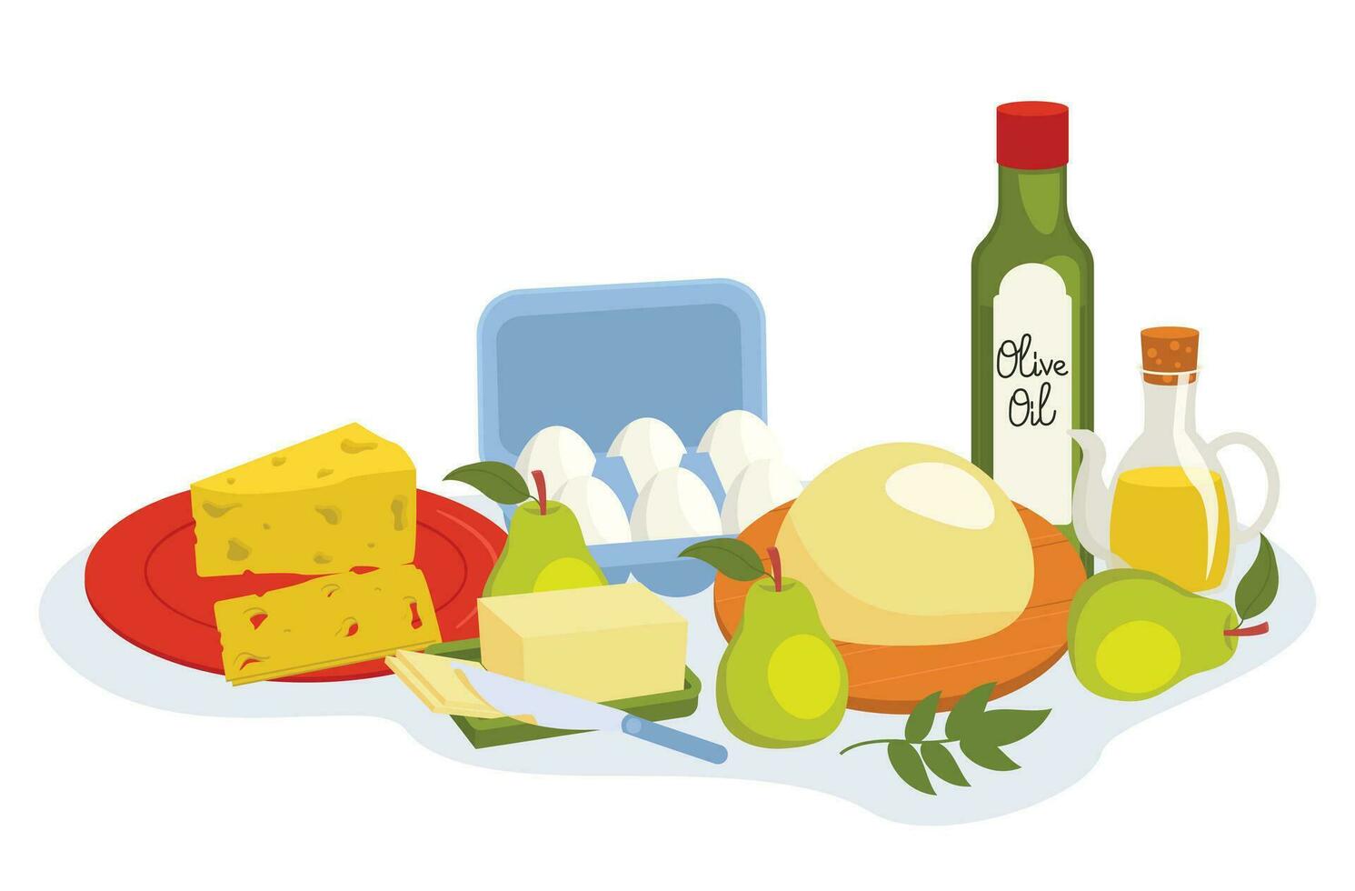 conjunto de comida ingredientes para Fresco horneando. vector gráfico.