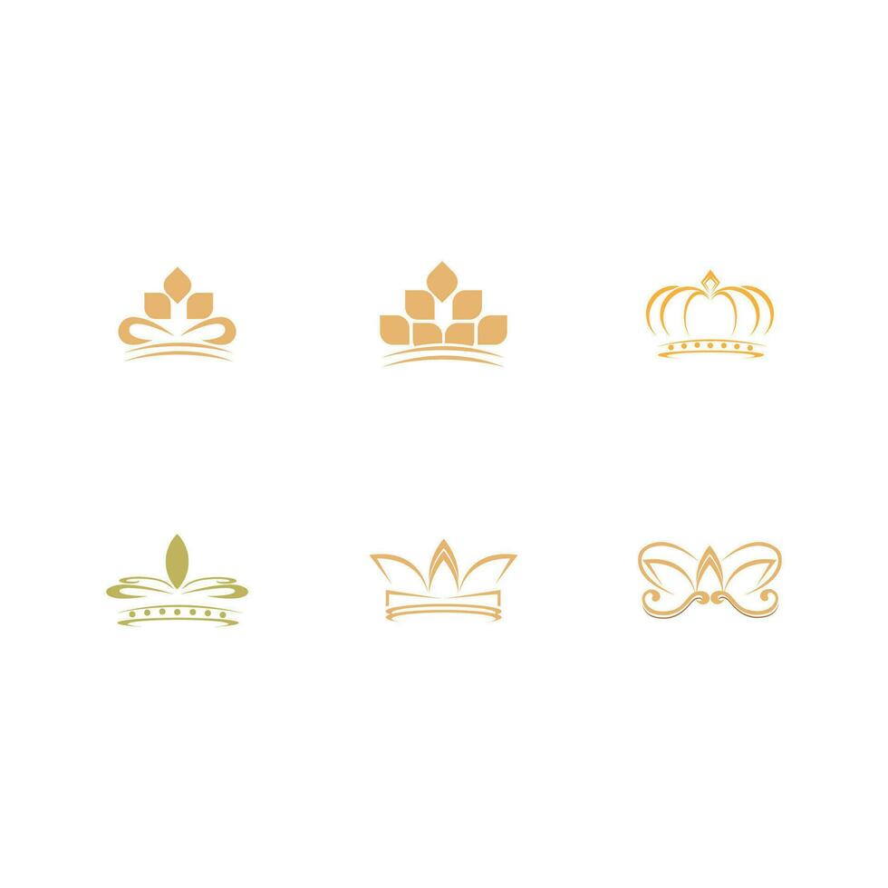 Vintage Crown Logo Royal King Queen abstrak Logo desain vektor Template. Simbol geometris Logotype ikon konsep. vector