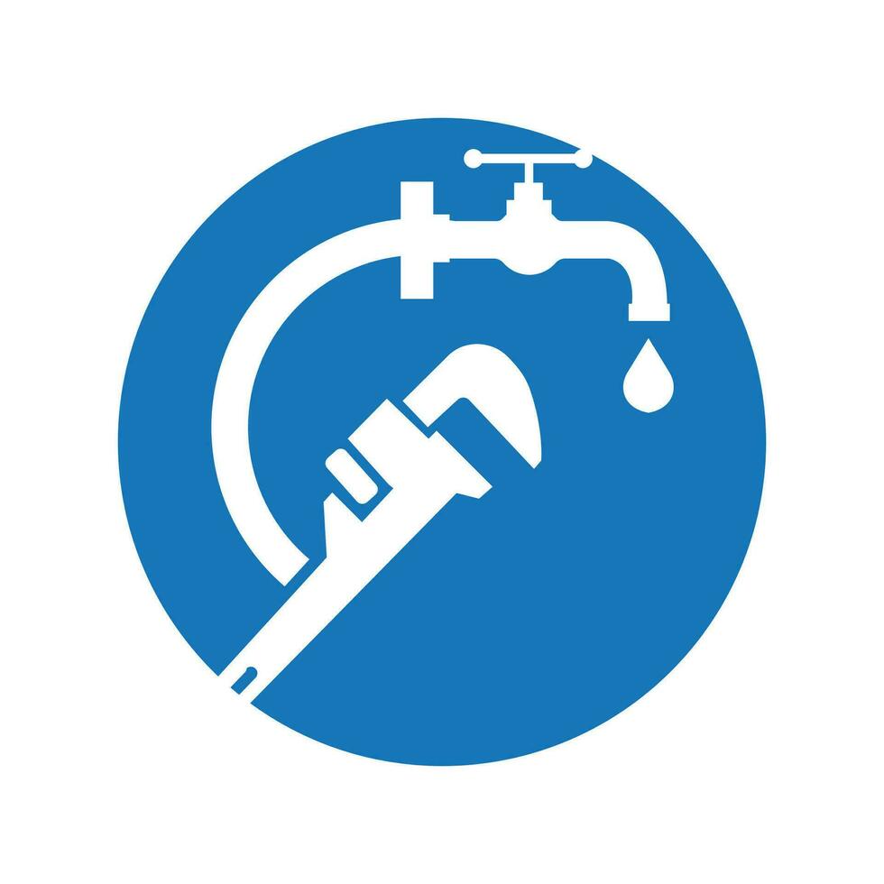 Plumbing service icon logo creative vector illustrattion