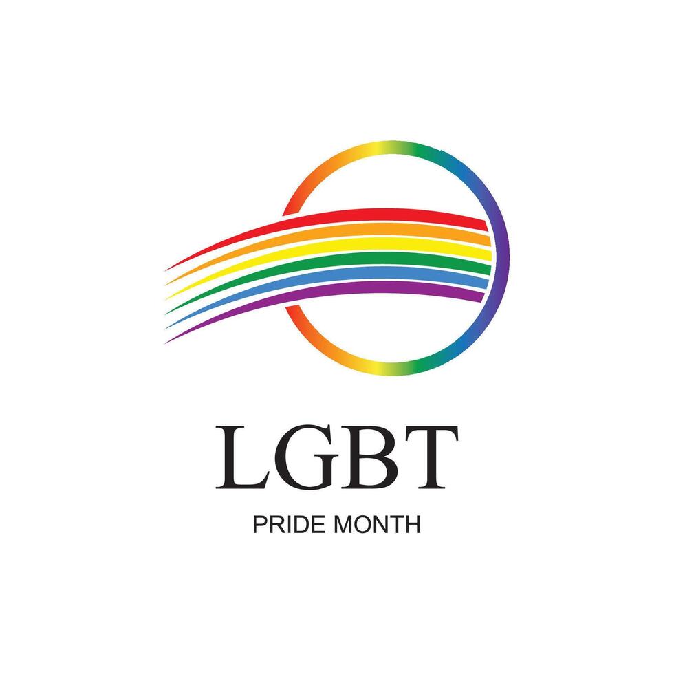 LGBT Pride Month, Celebrated annually. LGBT Human rights and tolerance Illustration vector